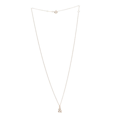 Tiffany 18K Rose Gold Diamond Small Ampersand Pendant Necklace 3 of 6
