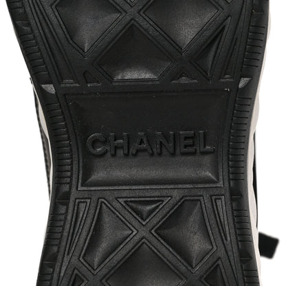 Chanel Velvet Calfskin Mixed Fibers CC Sneakers 38.5 Black 6 of 9