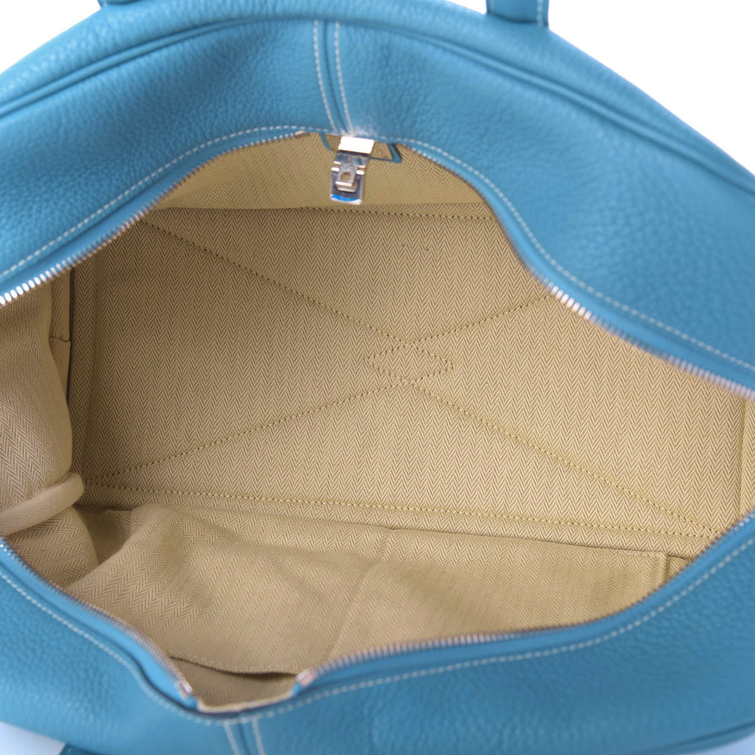Hermes Taurillon Clemence Victoria II 35 Blue Jean 5 of 9
