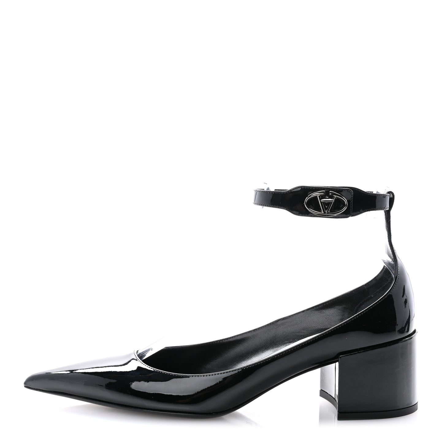 Patent Vlogo Lockette Ankle Strap 50mm Pumps 37 Black