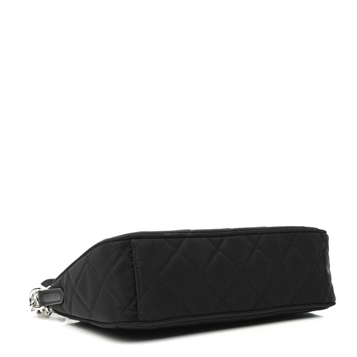 Nylon Tessuto Impuntu Quilted Crossbody Bag Black
