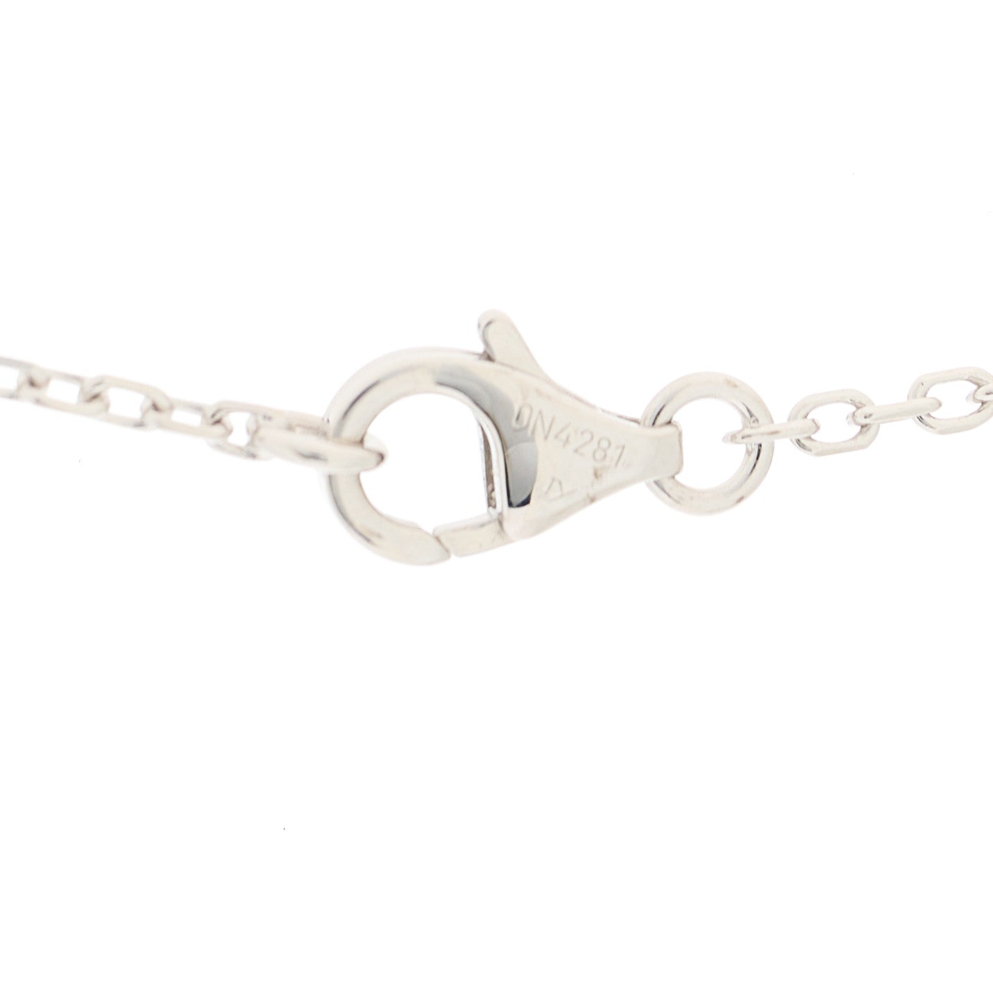 Cartier 18K White Gold Diamond Hearts and Symbols Necklace 4 of 6
