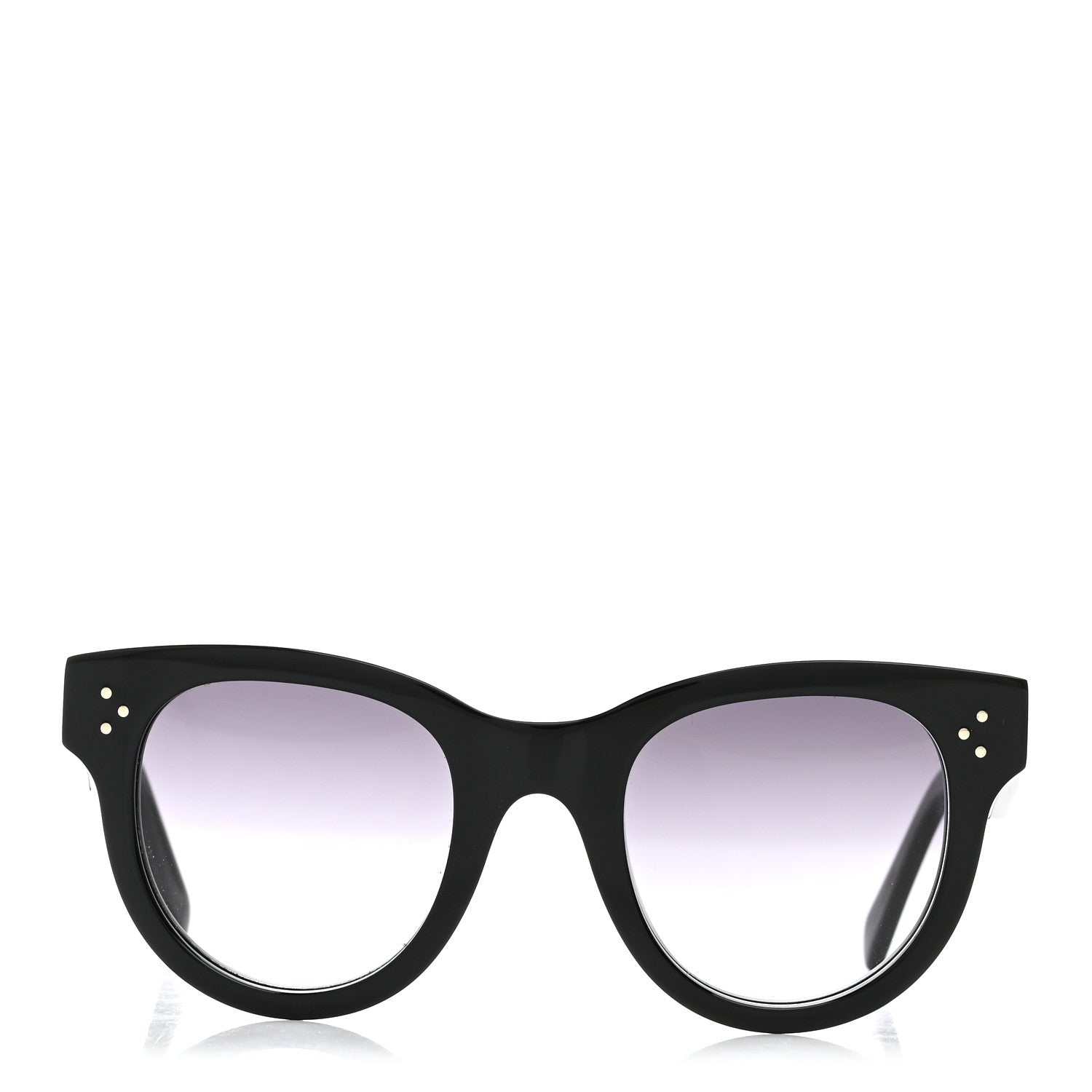 Celine Acetate Round Sunglasses CL4003IN Black 2 of 6