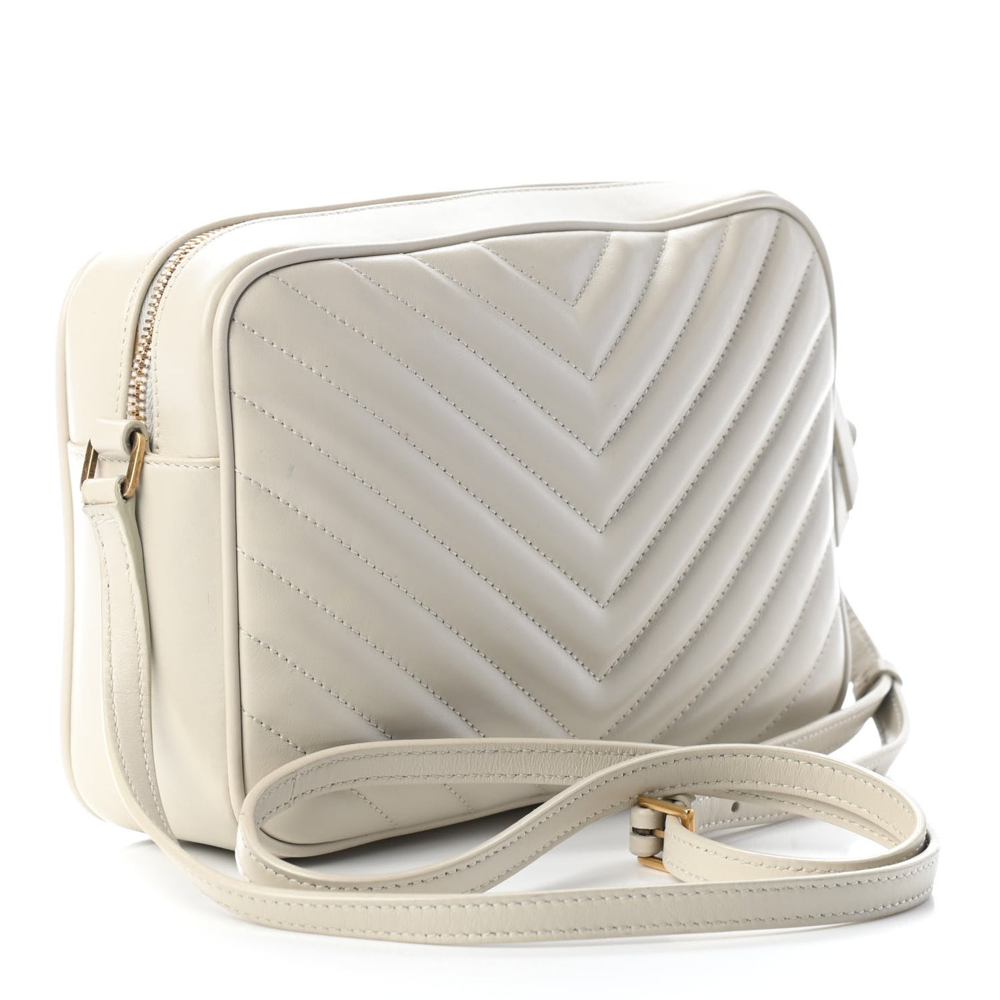 Calfskin Matelasse Monogram Lou Camera Bag Crema Soft