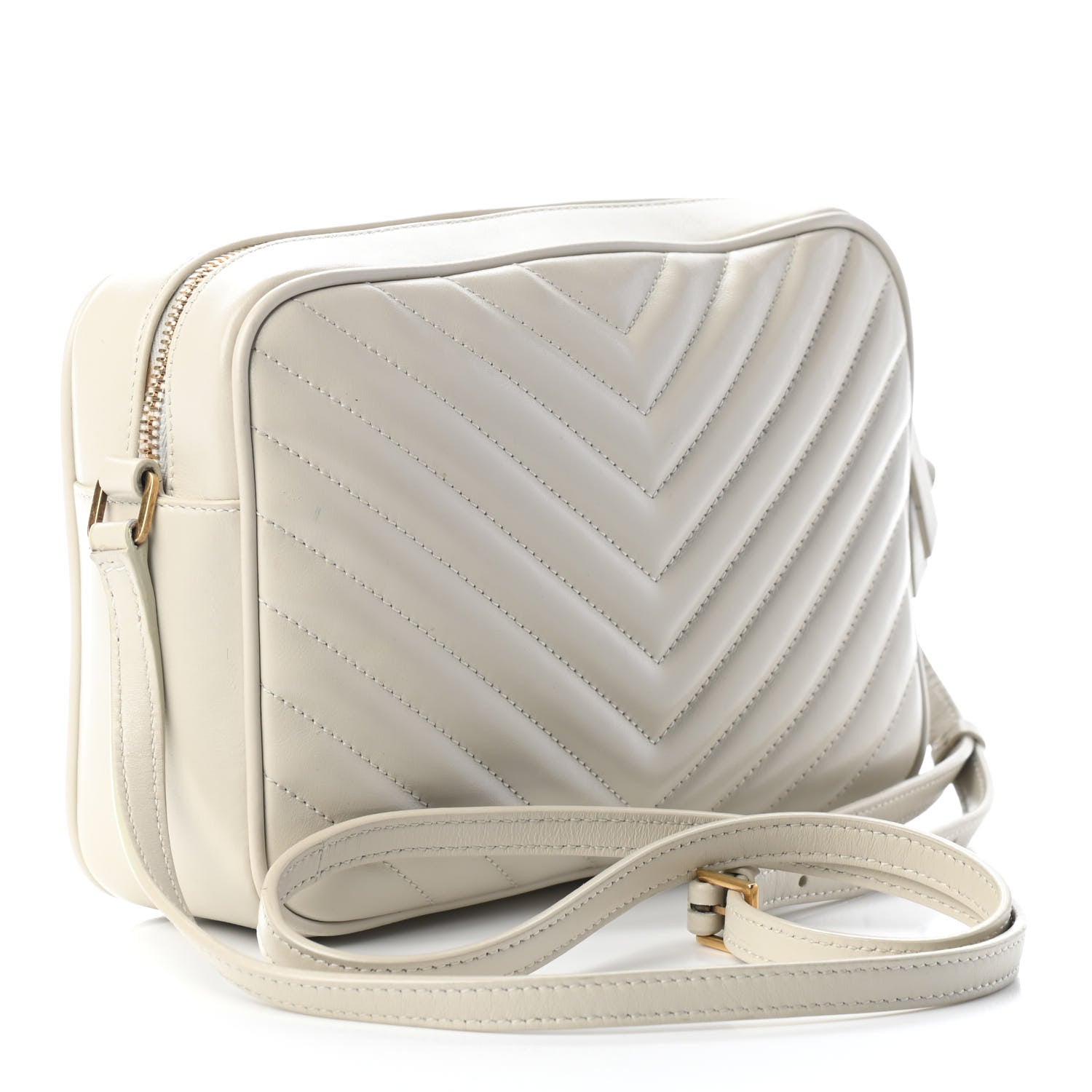 Saint Laurent Calfskin Matelasse Monogram Lou Camera Bag Crema Soft 3 of 10