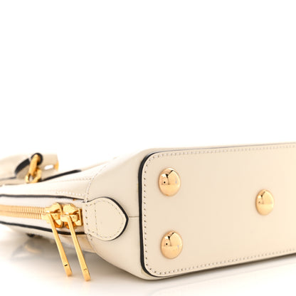 Gucci Boarded Plutone Calfskin Mini Horsebit 1955 Top Handle Bag Mystic White 9 of 12