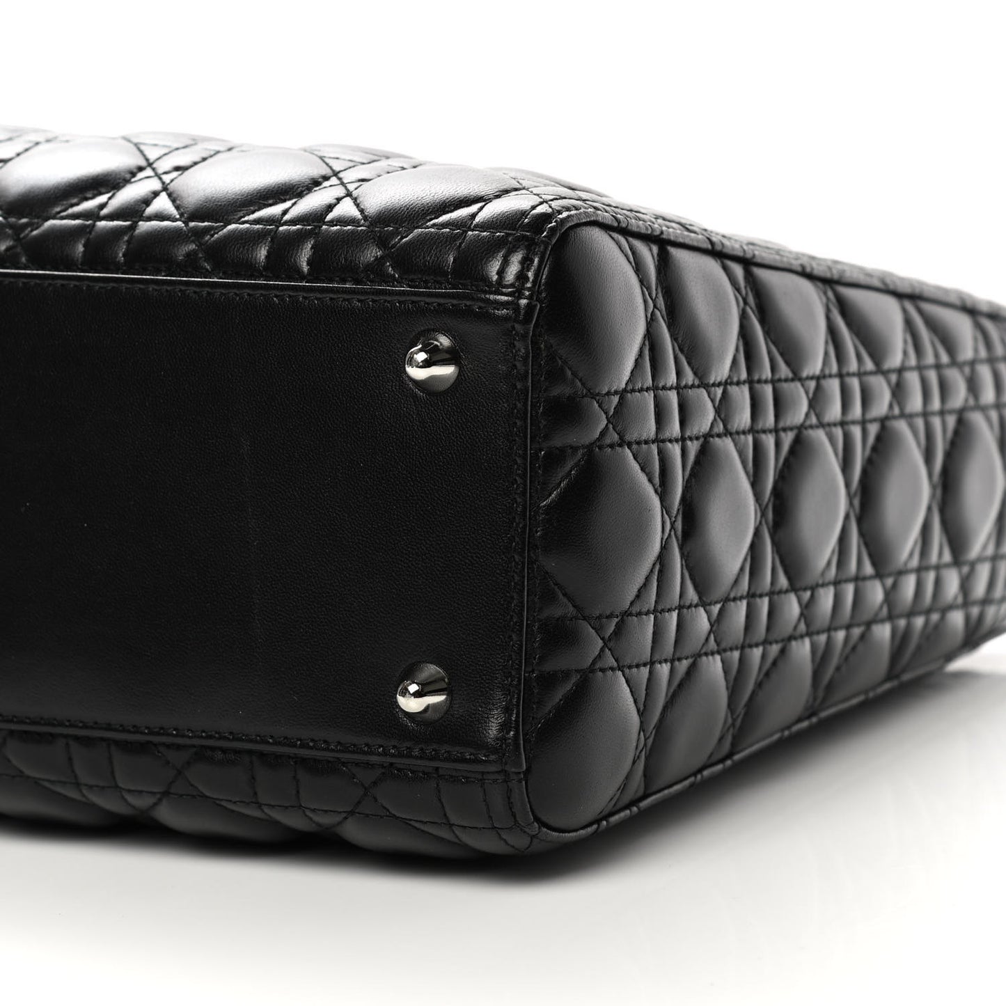 Lambskin Cannage Large Lady Dior Black