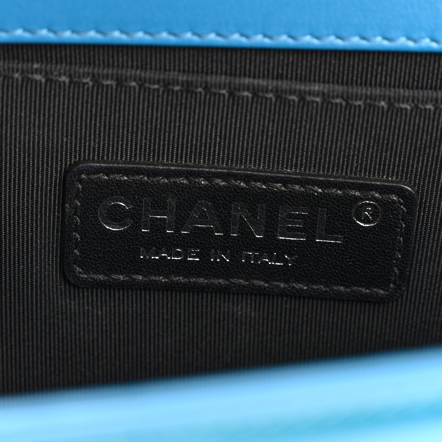 Chanel Patent Calfskin Quilted Small Plexiglass Boy Flap Blue 6 of 10