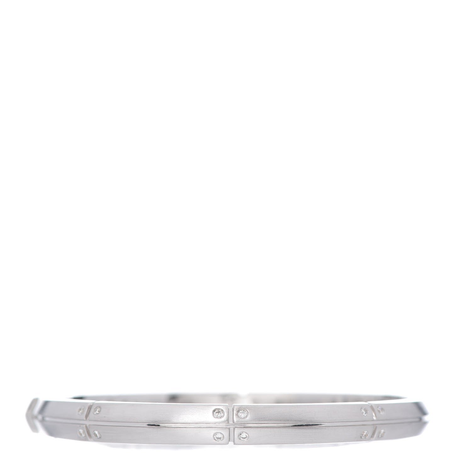 Tiffany 18K White Gold Diamond Streamerica Bangle Bracelet 1 of 5