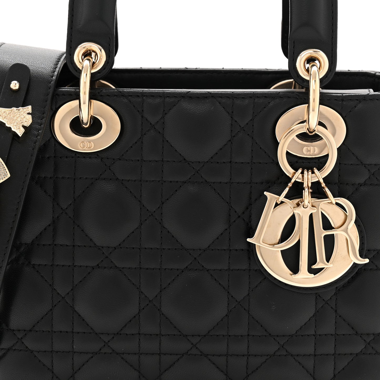 Lambskin Cannage Small My ABCDior Lady Dior Black