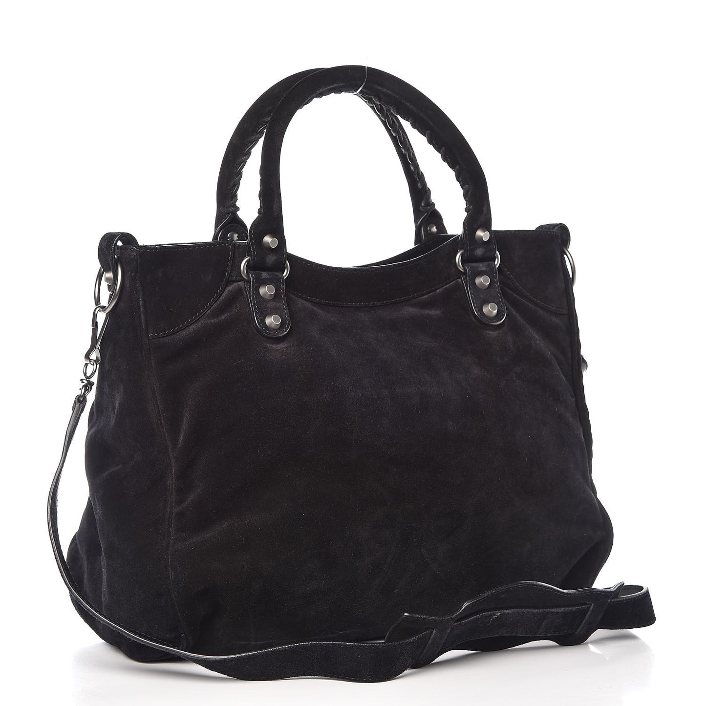 Baby Daim Suede Classic Silver Hardware Velo Black