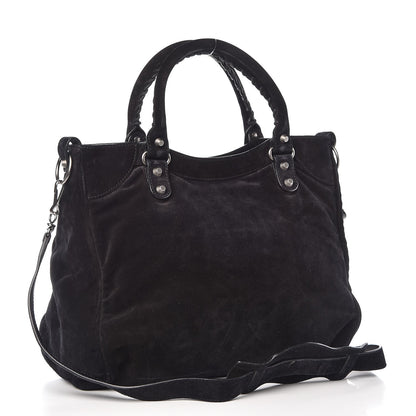 Balenciaga Baby Daim Suede Classic Silver Hardware Velo Black 4 of 11