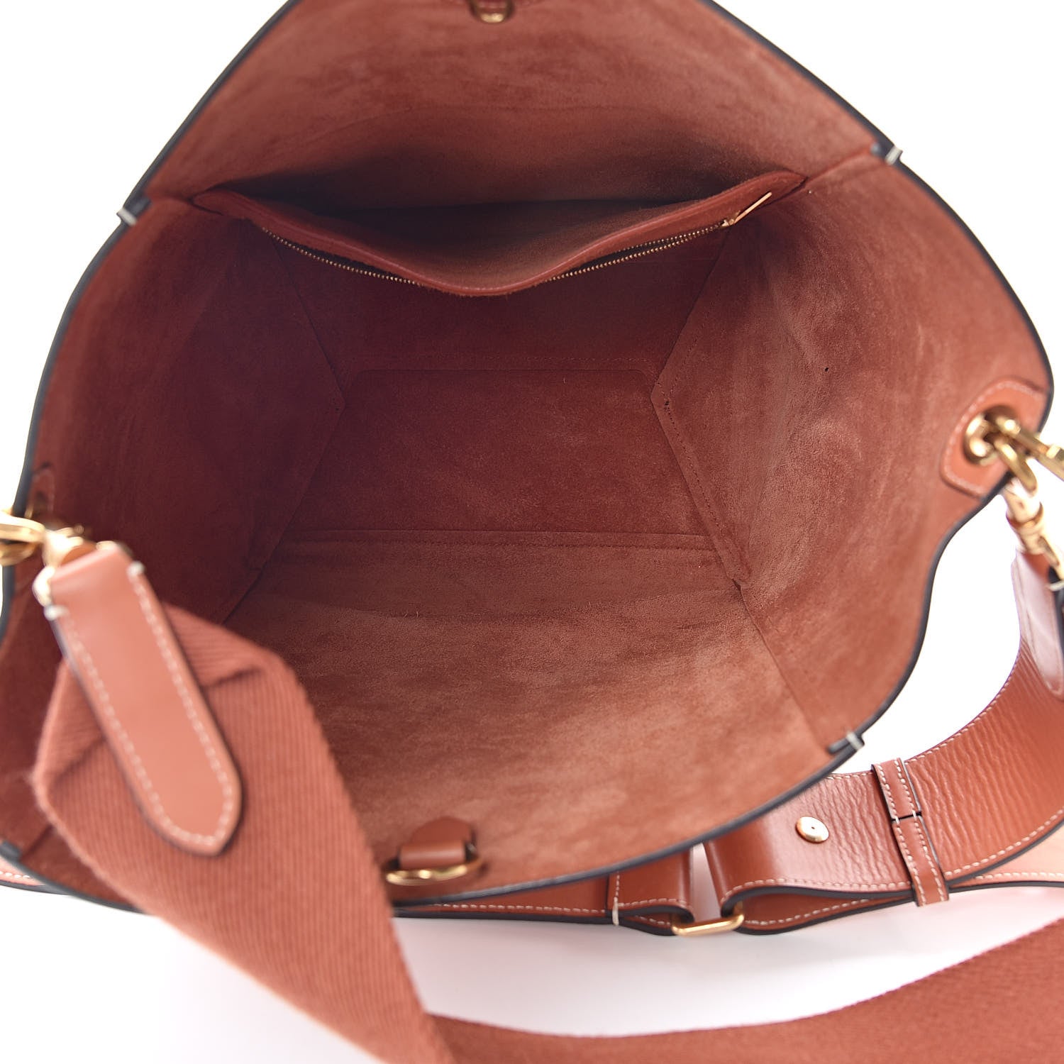 Celine Natural Calfskin Sangle Bucket Bag Terracotta 6 of 12