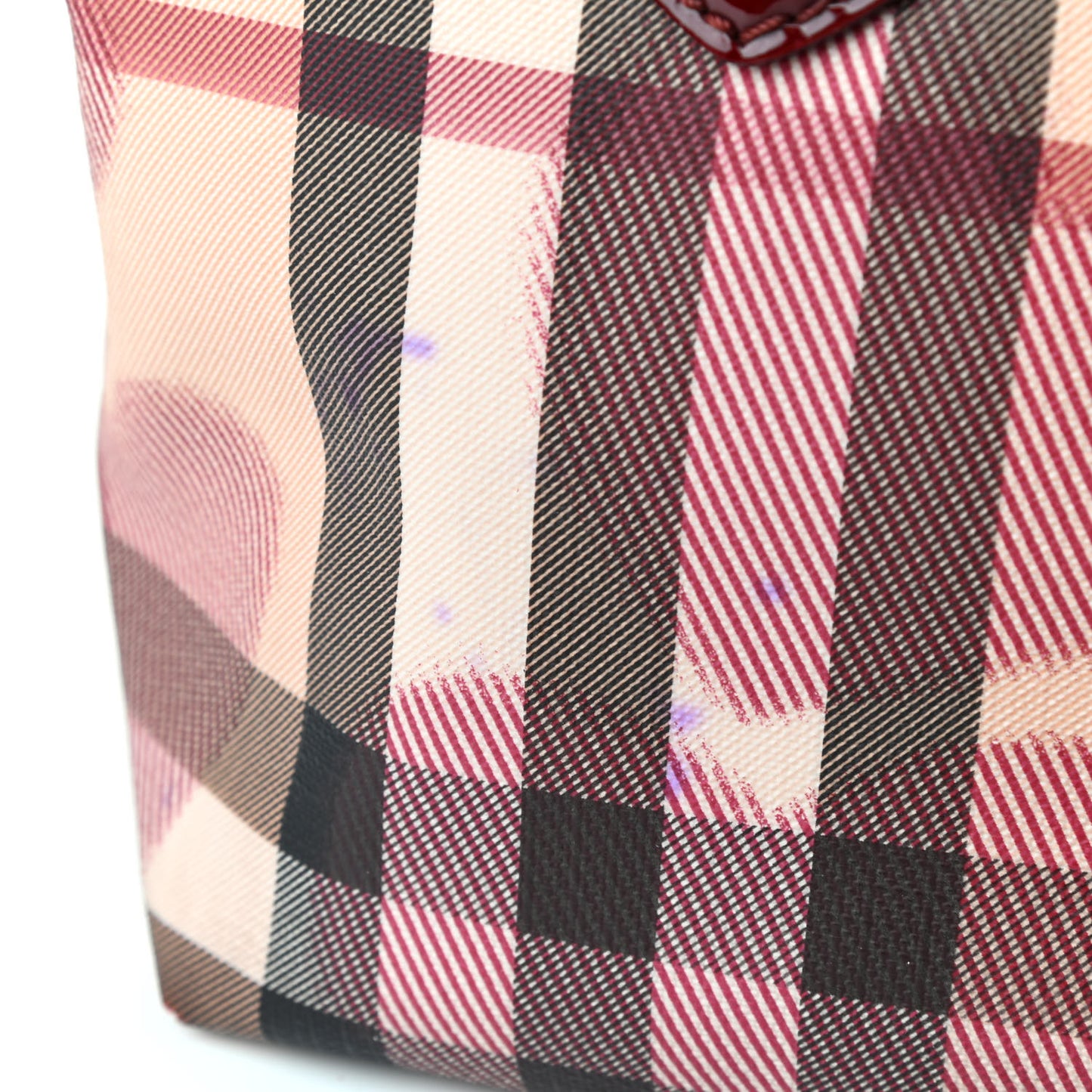 Nova Check Heart Small Gracie Tote Berry Red