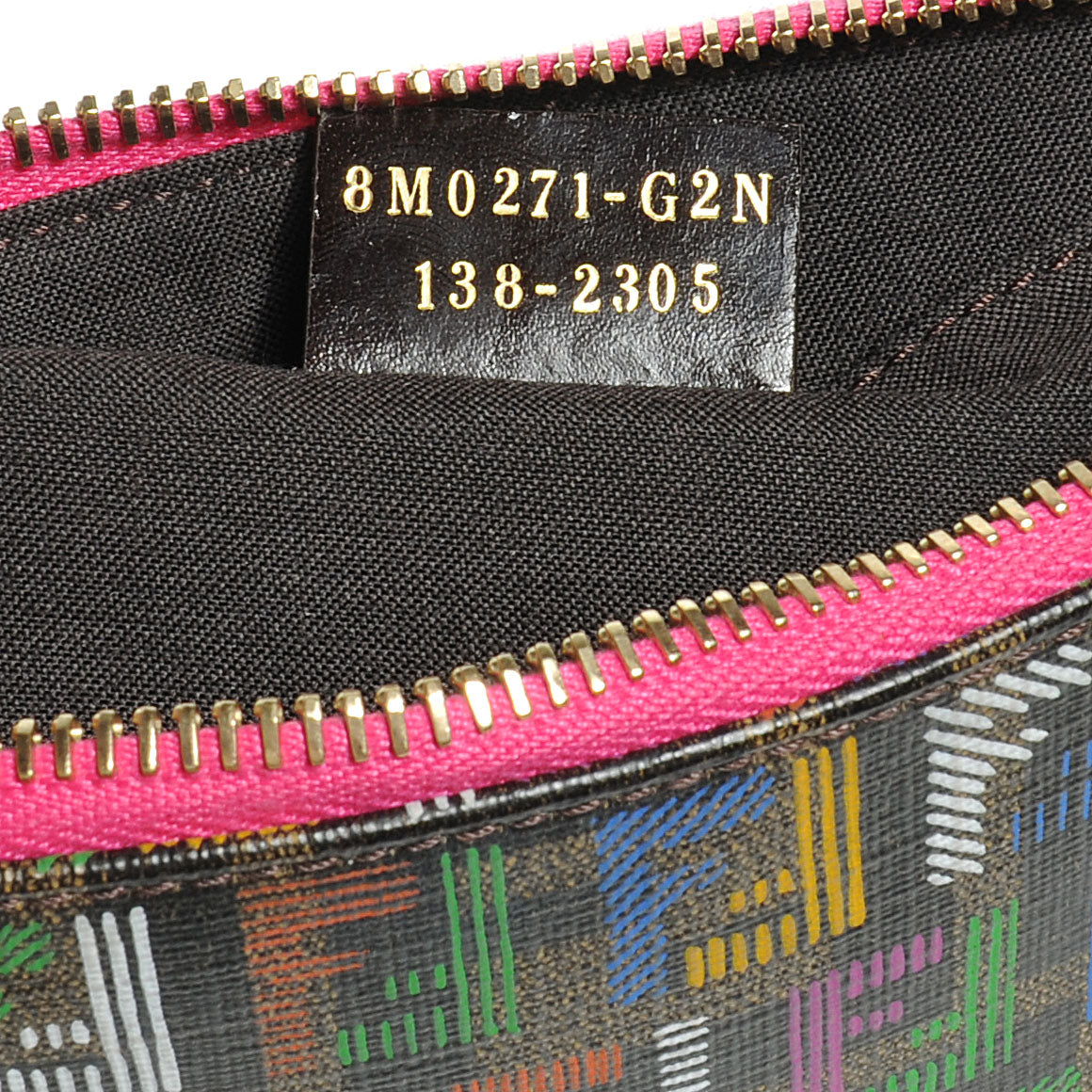 Fendi Zucchino Spalmati FF Multicolor Pochette Tobacco Multicolor 8 of 11