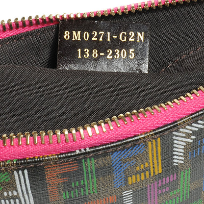 Fendi Zucchino Spalmati FF Multicolor Pochette Tobacco Multicolor 8 of 11