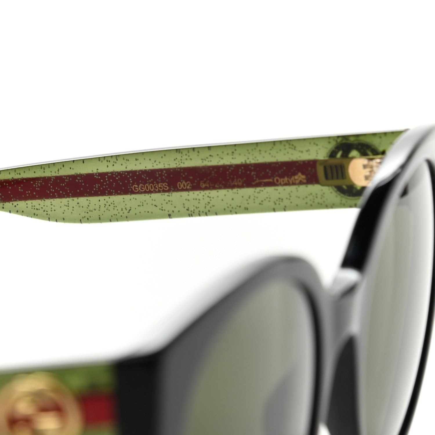 Gucci Acetate Round Web GG035S Sunglasses Black 7 of 8