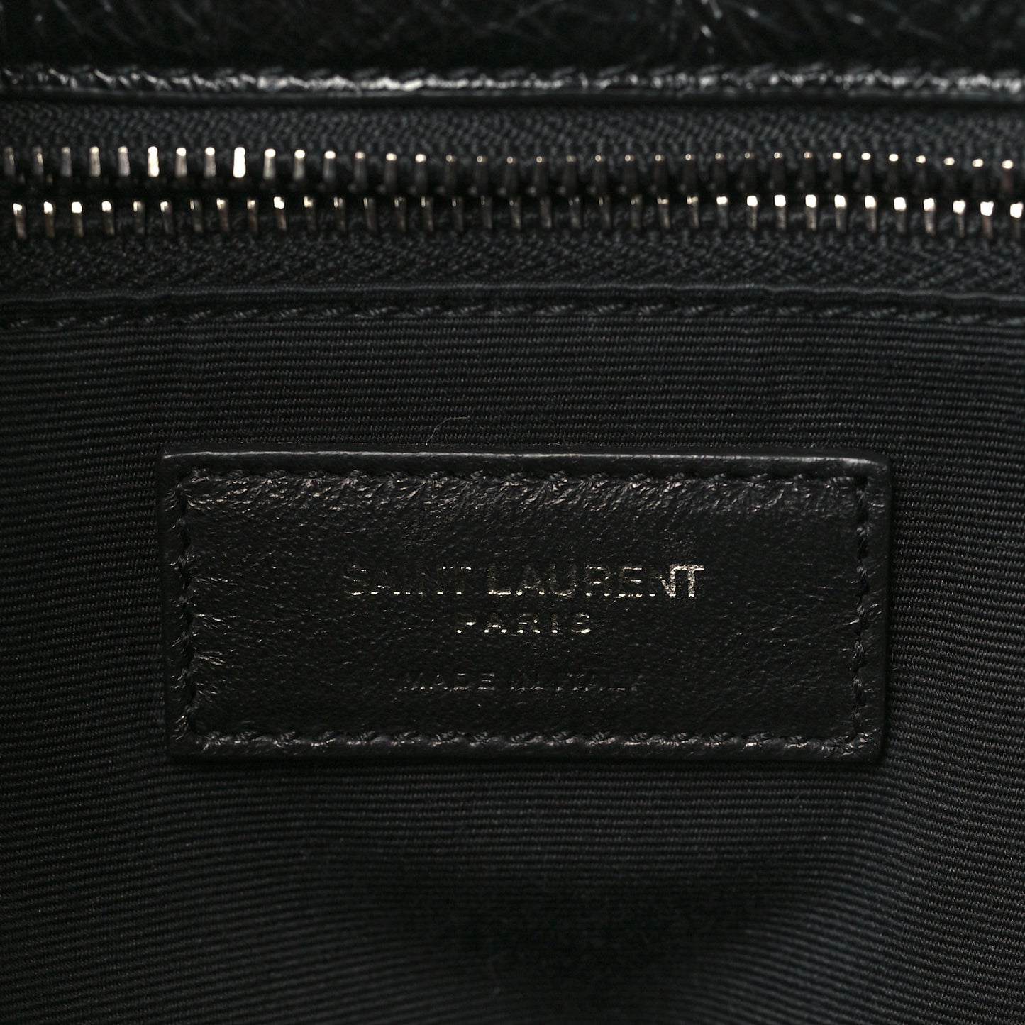 Crinkled Calfskin Matelasse Monogram Large Niki Chain Satchel Black