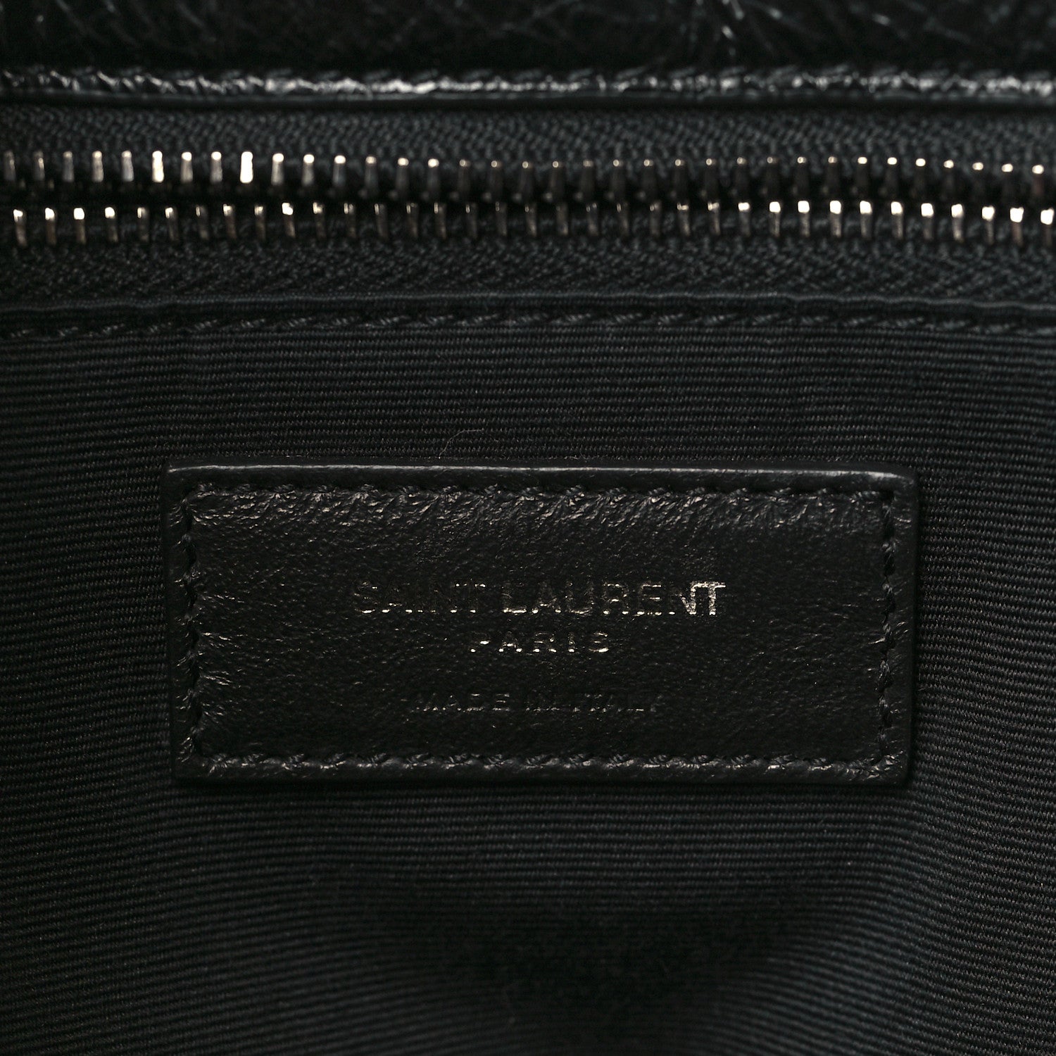 Saint Laurent Crinkled Calfskin Matelasse Monogram Large Niki Chain Satchel Black 5 of 9