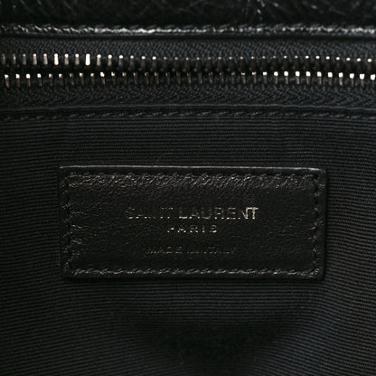Saint Laurent Crinkled Calfskin Matelasse Monogram Large Niki Chain Satchel Black 5 of 9