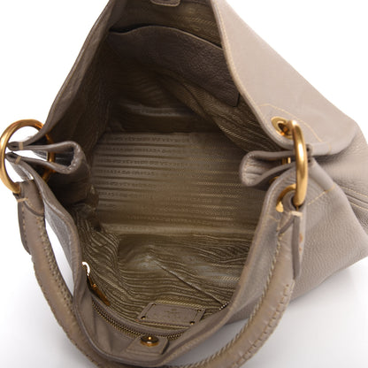 Prada Vitello Daino Hobo Argilla 5 of 17