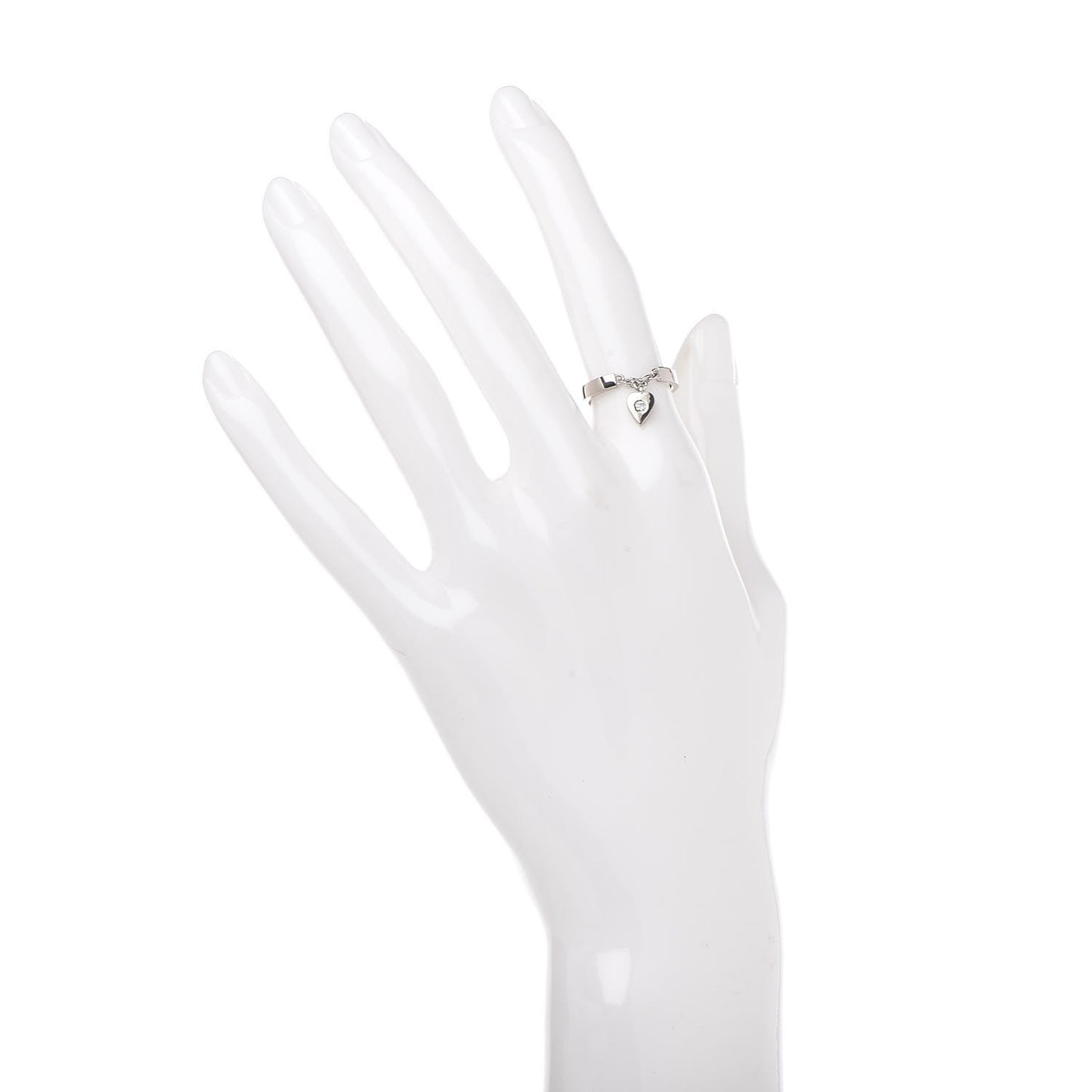 18K White Gold Diamond Mon Amour Ring 49 4.75