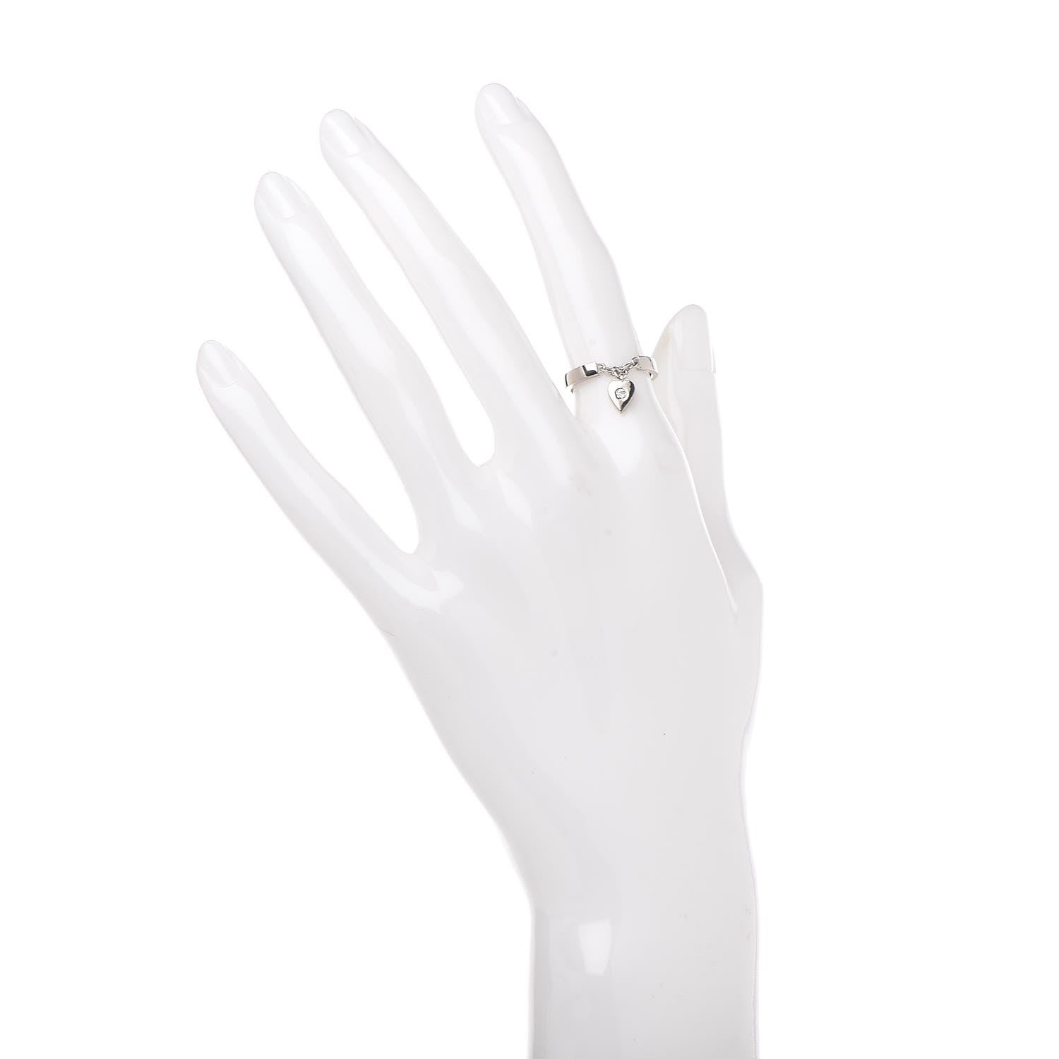 Cartier 18K White Gold Diamond Mon Amour Ring 49 4.75 2 of 4
