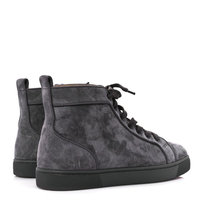 Christian Louboutin Veau Velours Louis Orlato High Top Sneakers 40 Grey 4 of 10
