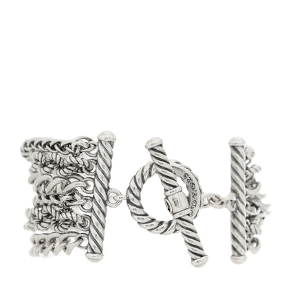 David Yurman Sterling Silver Multi Chain Toggle Bracelet 2 of 3