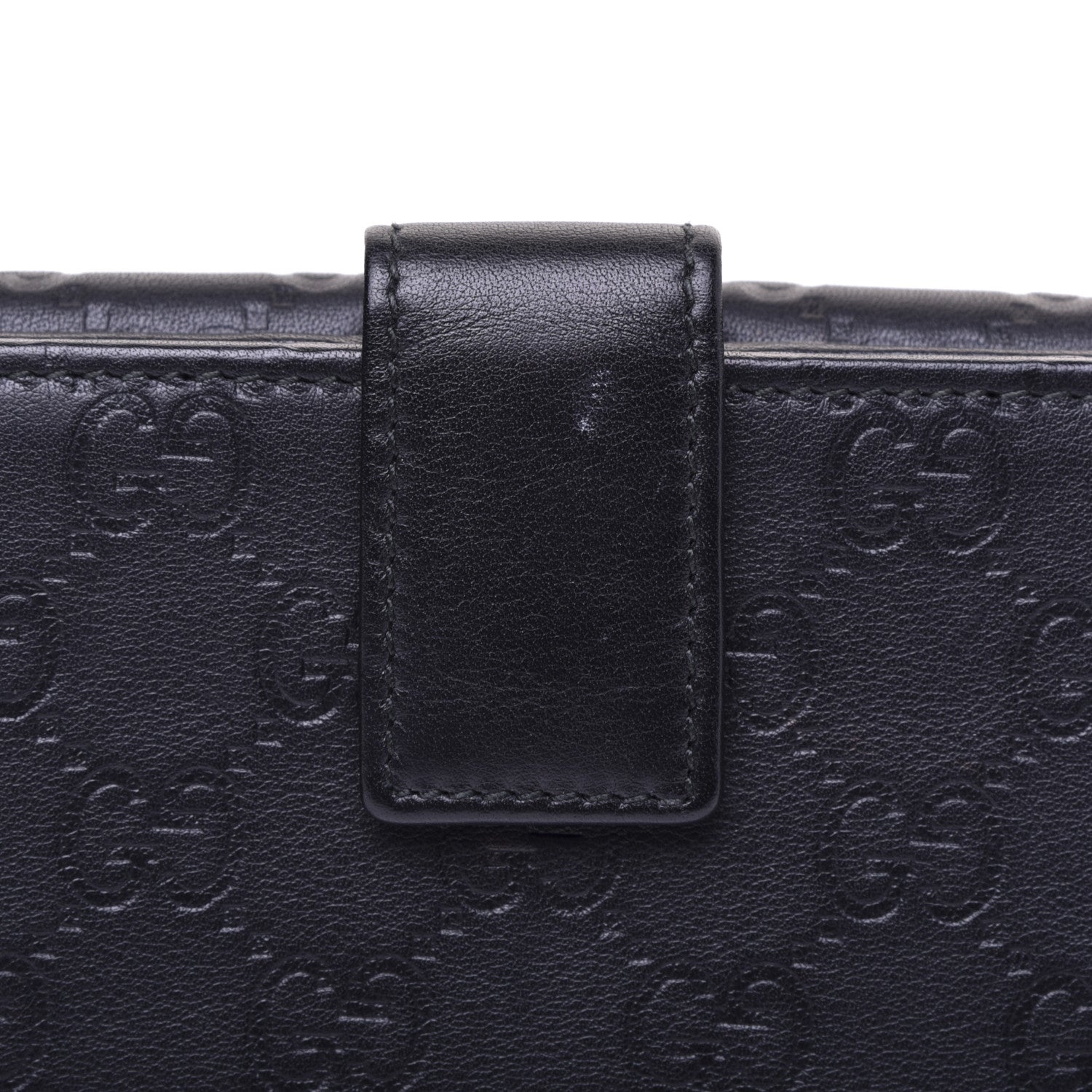 Gucci Guccissima Punch Continental Flap Wallet Black 17 of 17