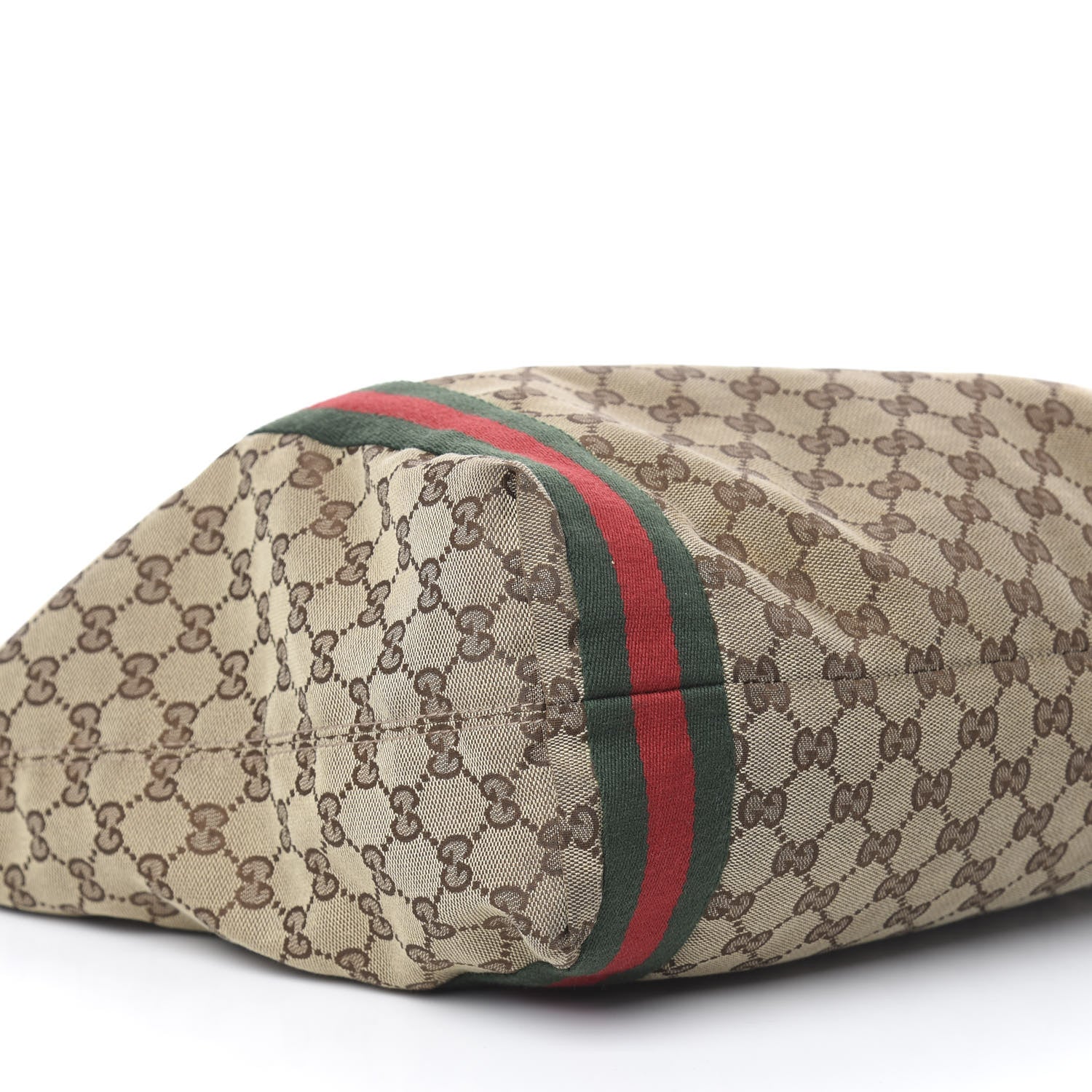 Gucci GG Monogram Medium Web Handle Vertical Tote Dark Brown 8 of 10