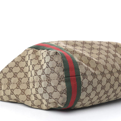 Gucci GG Monogram Medium Web Handle Vertical Tote Dark Brown 8 of 10