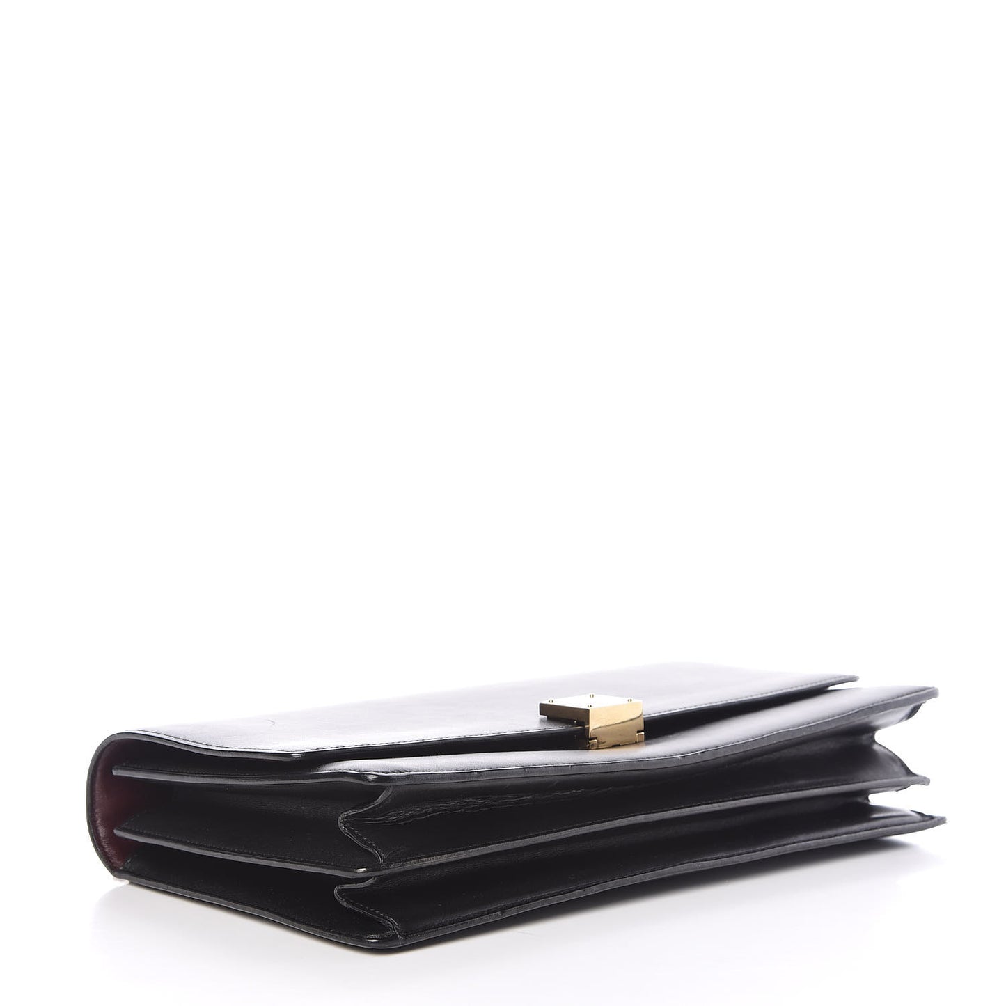 Smooth Calfskin Medium Case Chain Flap Black