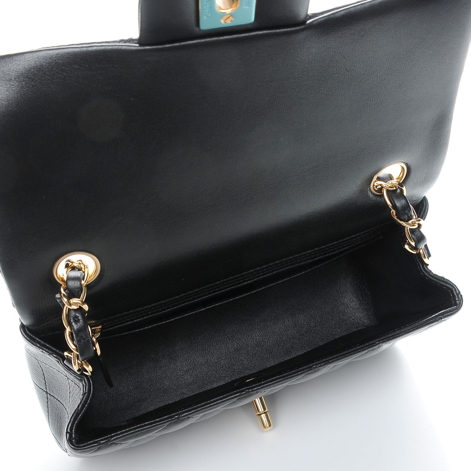 Chanel Lambskin Quilted Mini Rectangular Flap Black 5 of 7