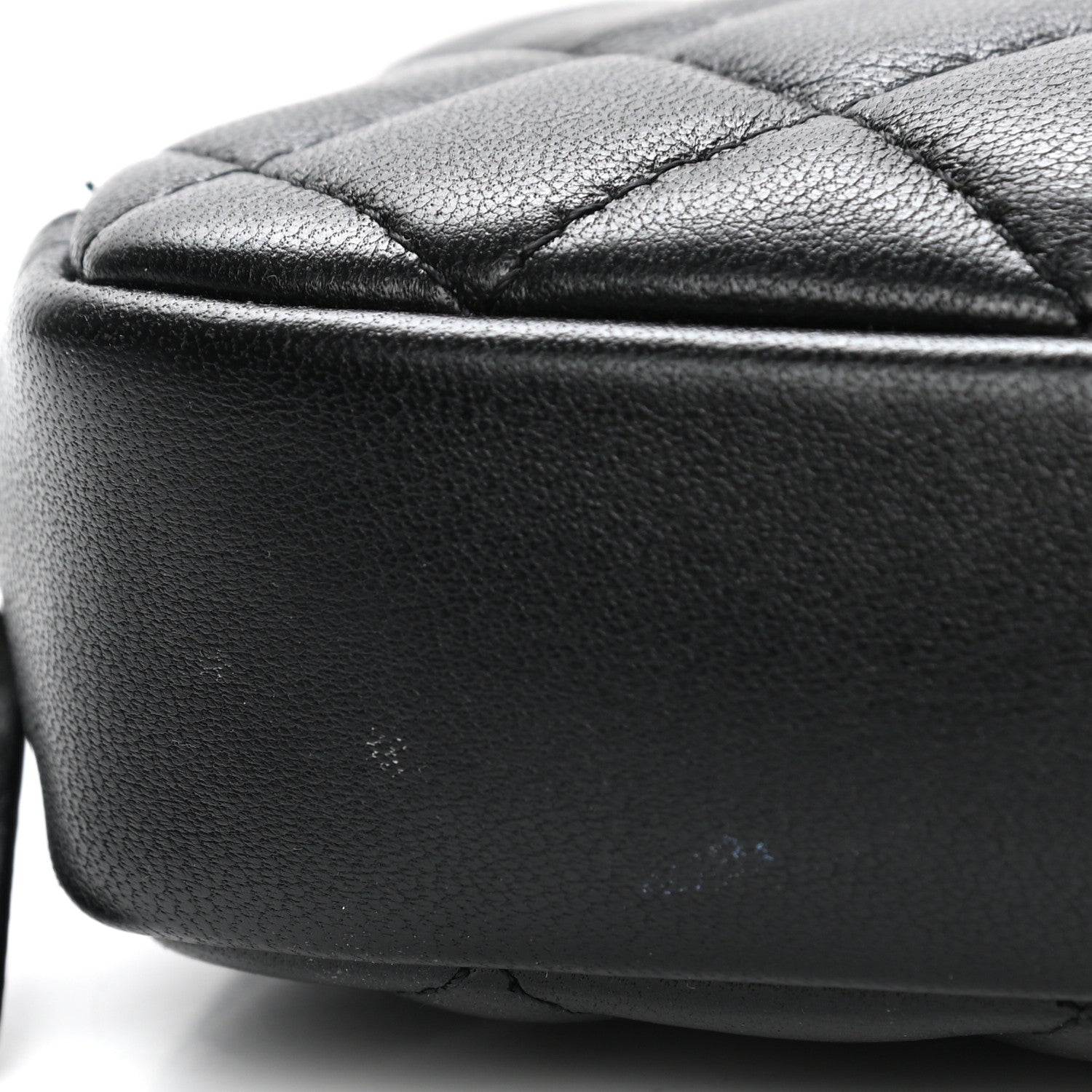 Chanel Lambskin Quilted Small Curvy Pouch Cosmetic Case Black 9 of 9
