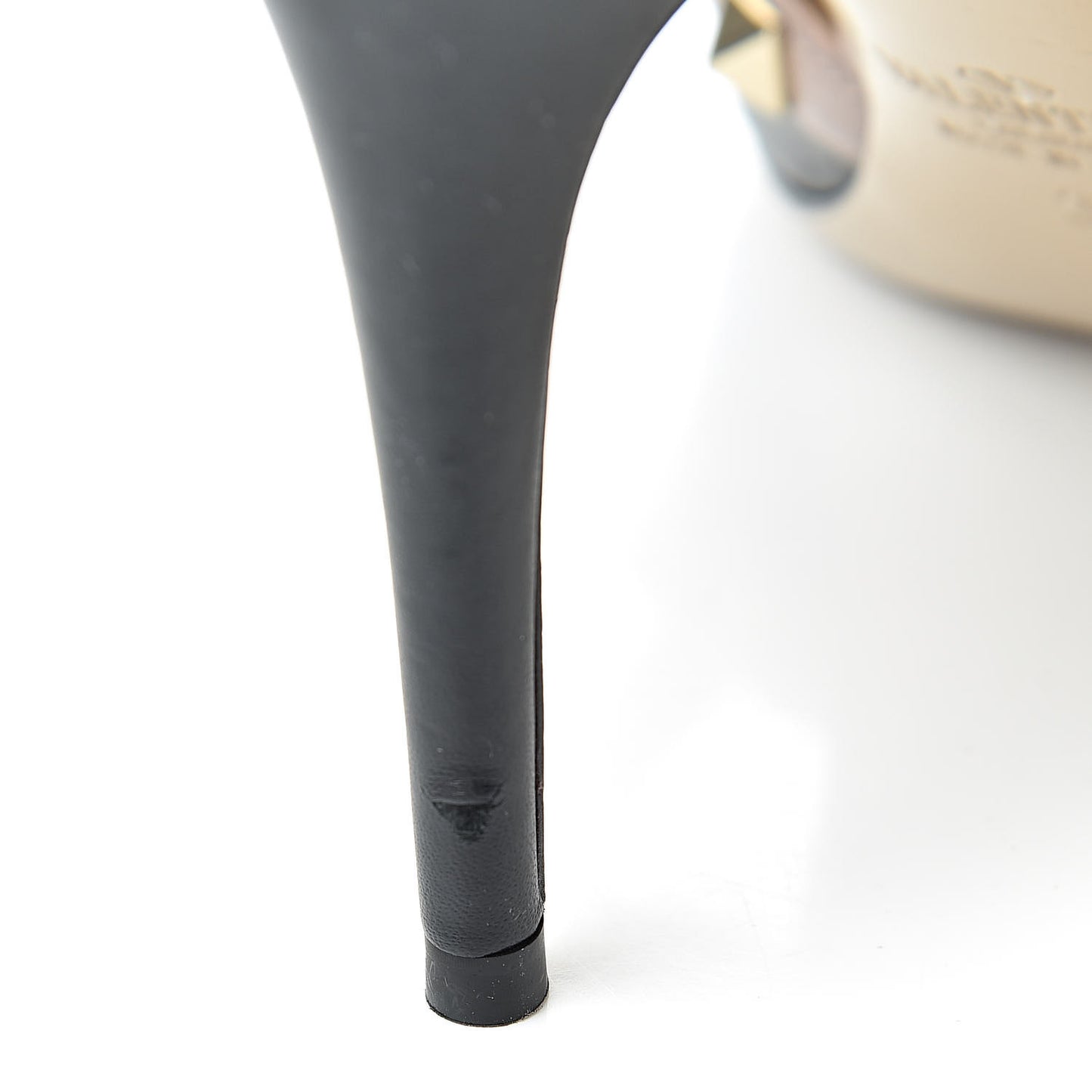 Nappa Rockstud 90mm Cage Mules 39 Black Poudre