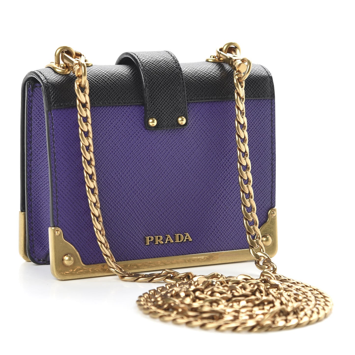 Saffiano Astrology Mini Cahier Bag Viola Black