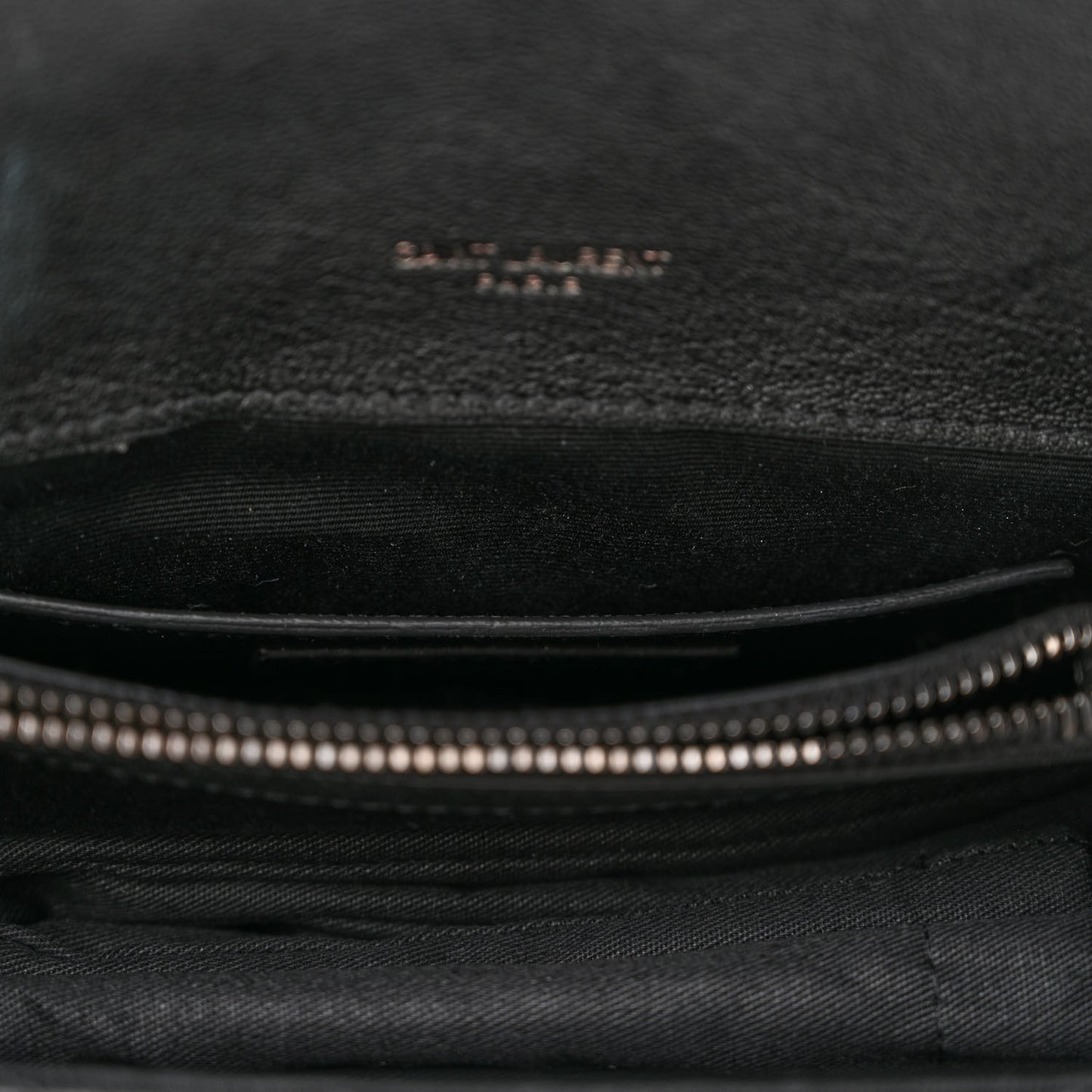 Sheepskin Matelasse Chevron Monogram Medium College Bag Black