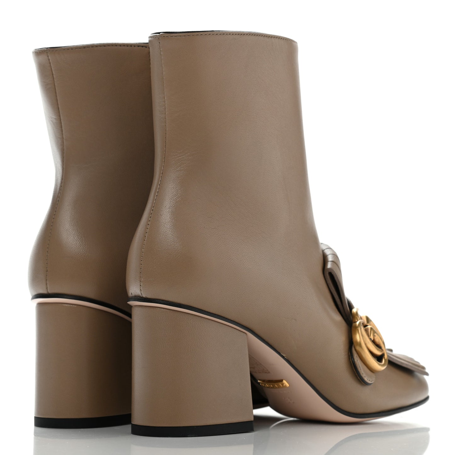Malaga Kid GG Marmont Fringe 75mm Ankle Boots 36 Mud