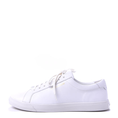 Saint Laurent Calfskin Andy Low Top Sneakers 39 Blanc Optique 1 of 9