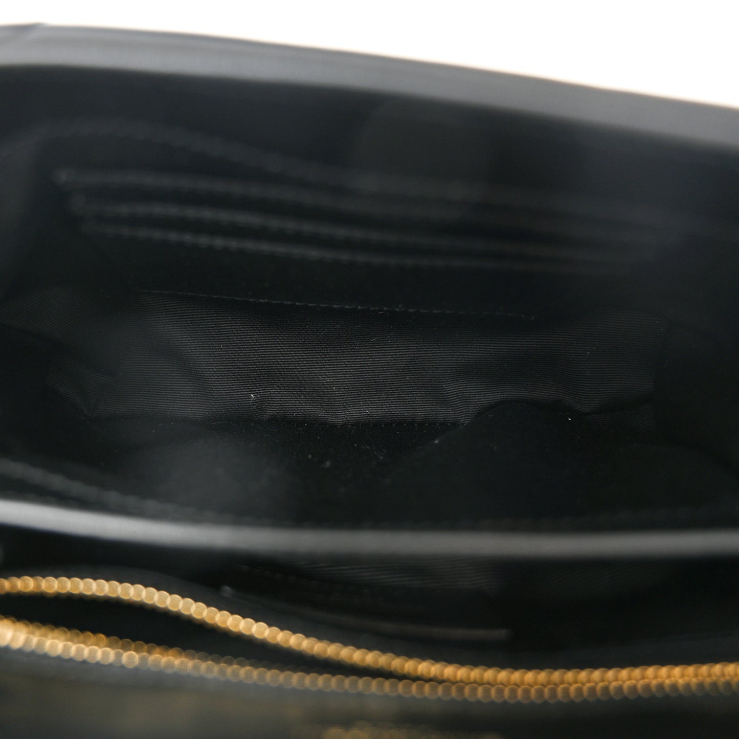 Calfskin Y Quilted Monogram Toy Loulou Crossbody Bag Black