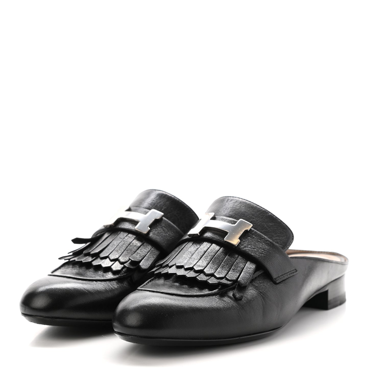 Goatskin Rivoli Mules 37.5 Black