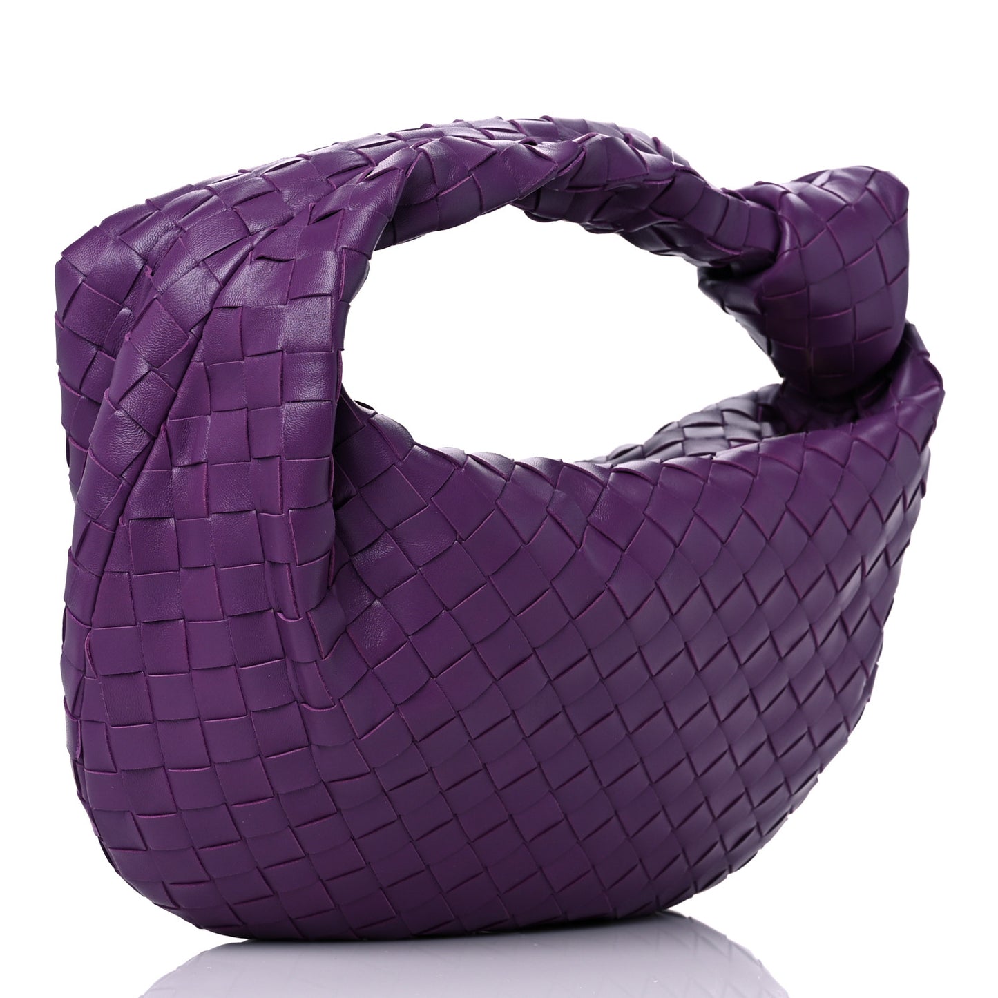 Nappa Intrecciato Teen Jodie Hobo Eggplant