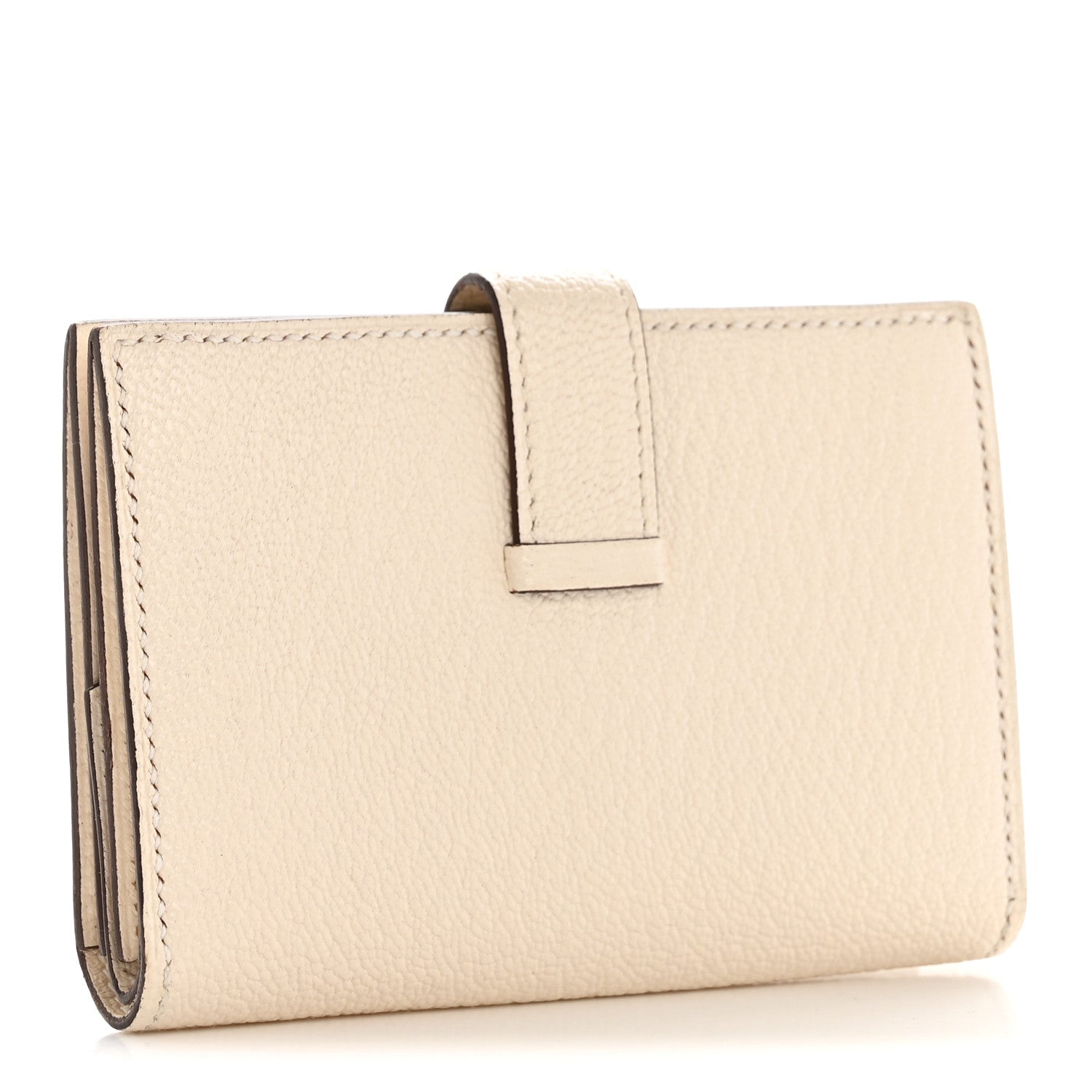 Hermes Chevre Mysore Mini Bearn Wallet Nata 3 of 12