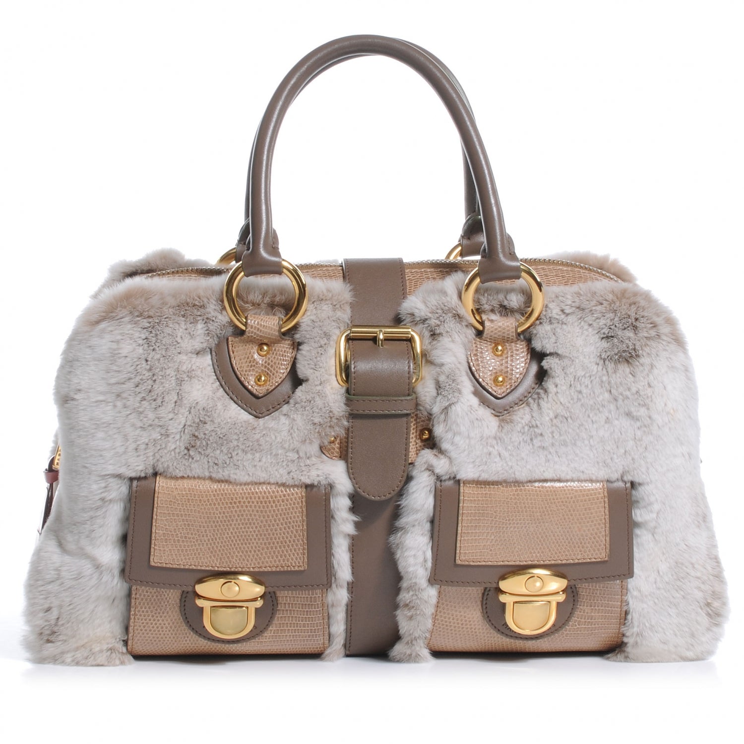 Marc Jacobs Chinchilla Fur and Lizard Venetia Tote 1 of 7