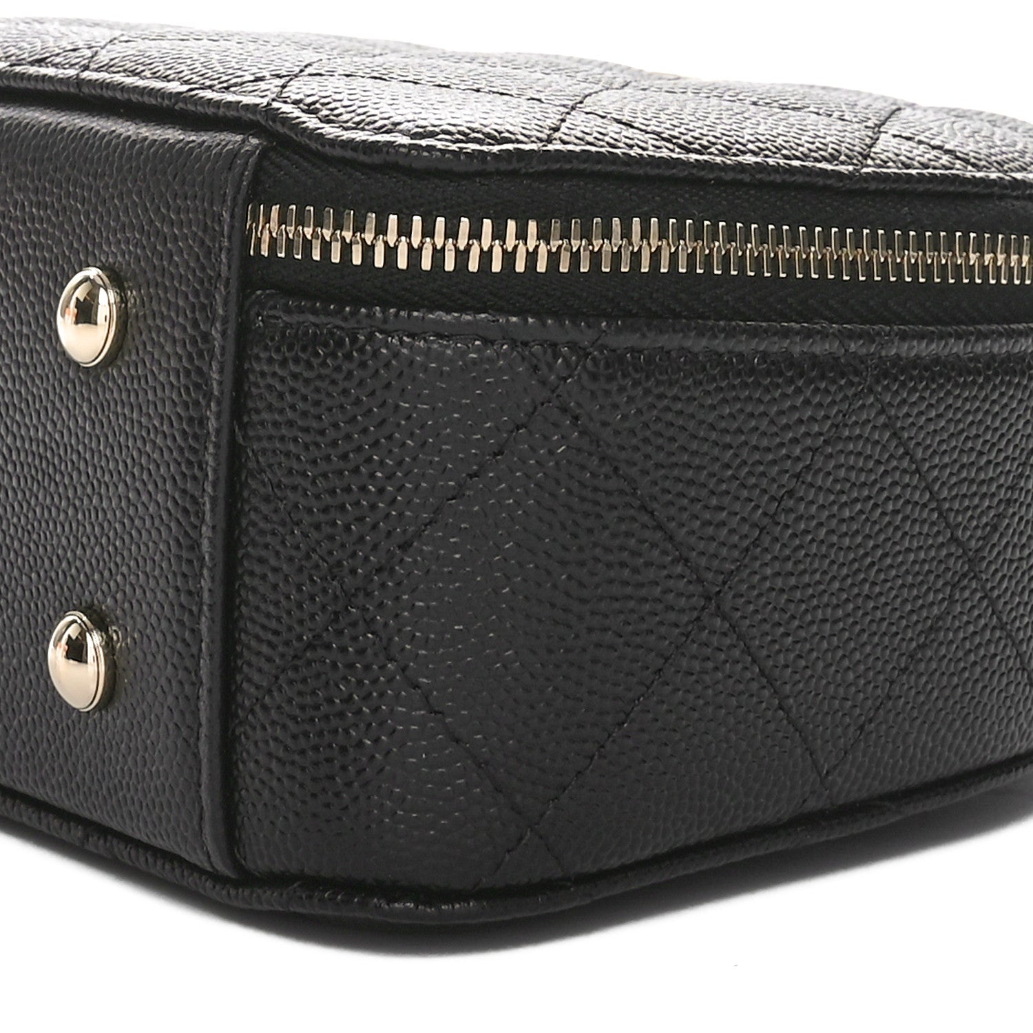 Chanel Caviar Quilted Top Handle Vanity Case Black 10 of 11