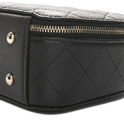 Chanel Caviar Quilted Top Handle Vanity Case Black 10 of 11