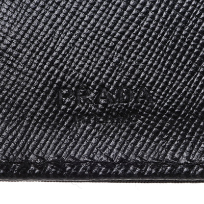 Prada Tessuto Nylon Saffiano Tri-Fold Compact Wallet Black 6 of 8