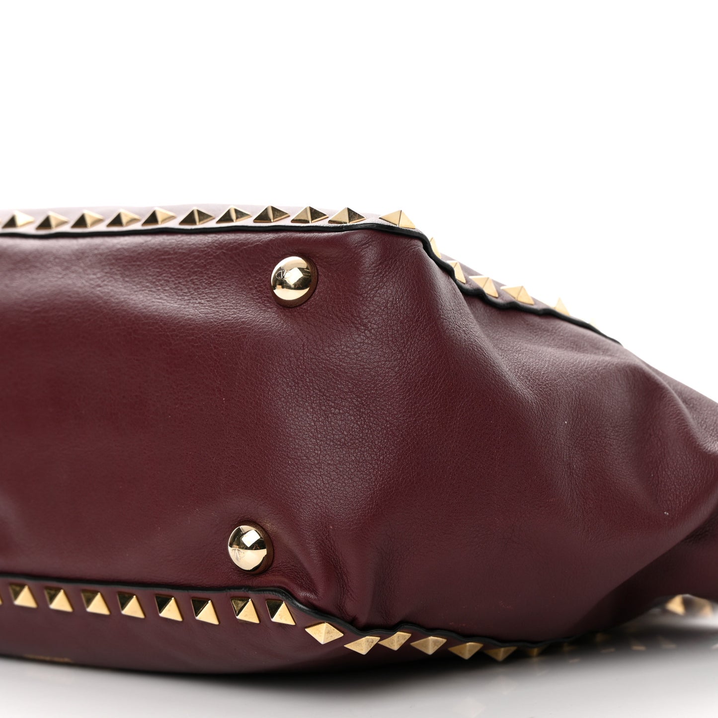 Vitello Small Rockstud Tote Rubin