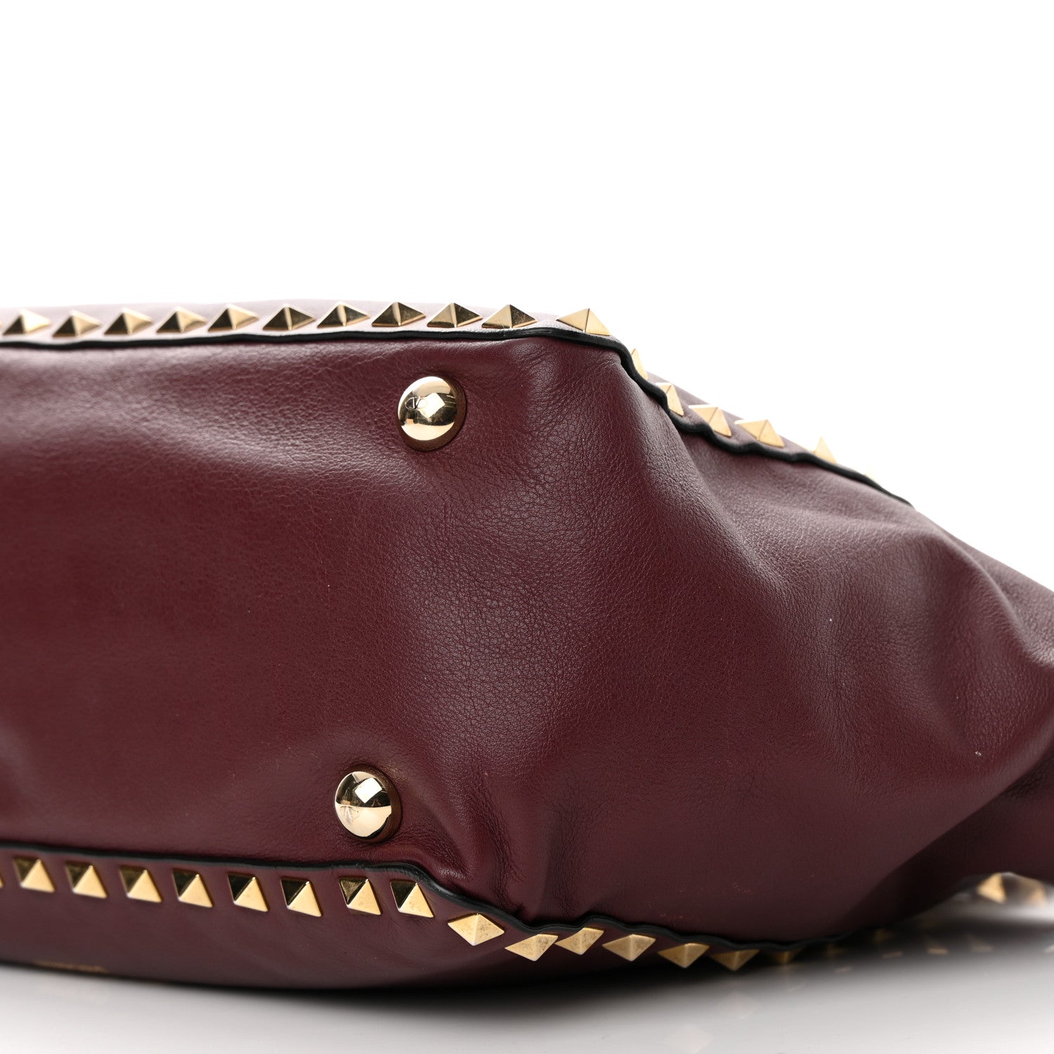 Valentino Garavani Vitello Small Rockstud Tote Rubin 9 of 14